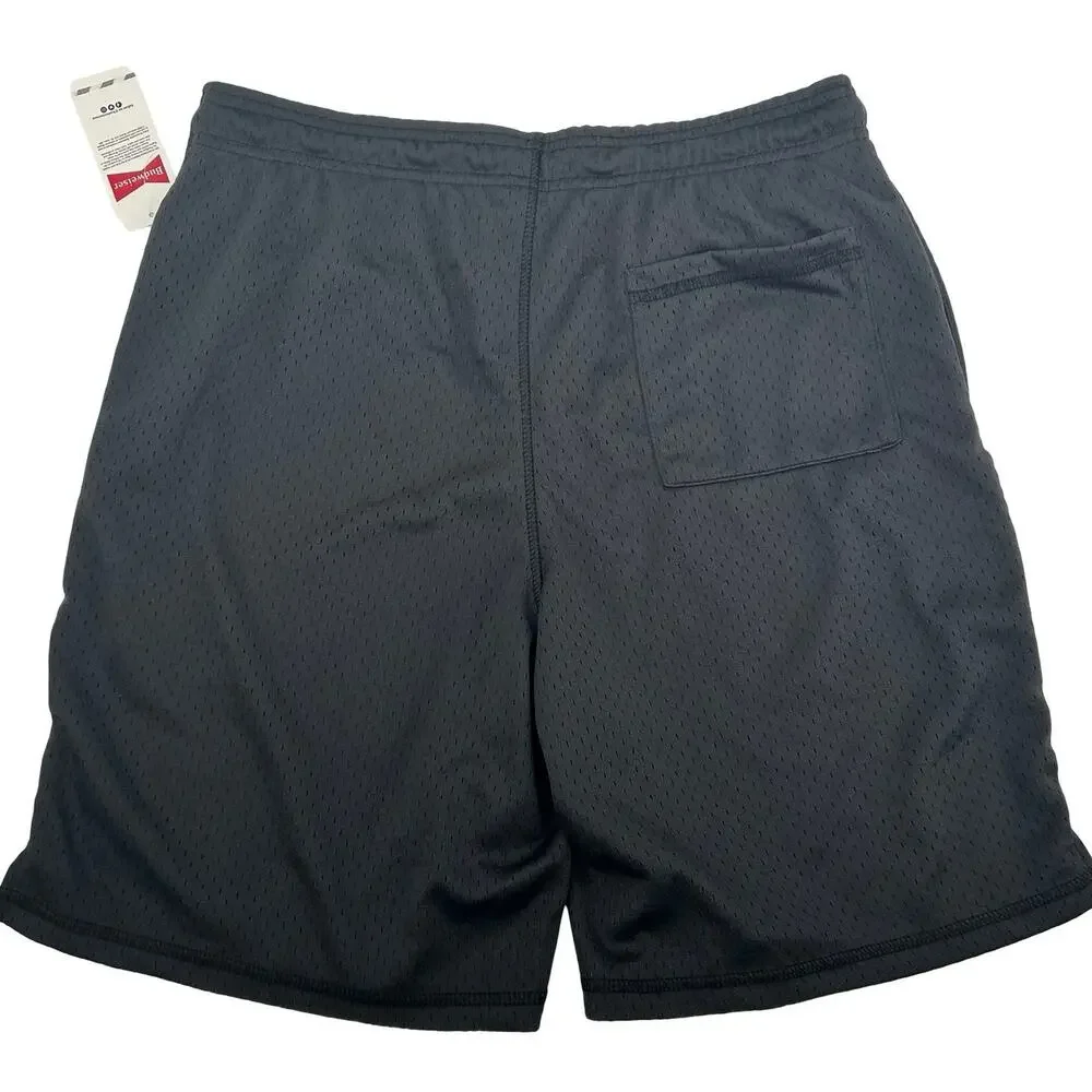 NWT Men's Pacsun x Budweiser Black Mesh Athletic Shorts Horse sz S x 8.5
